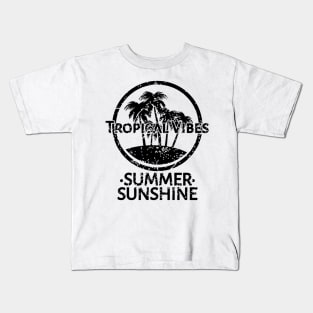 Tropical Vibes At Summer Sunshine Kids T-Shirt